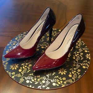 Christian Siriano Red and Black Patent Heels